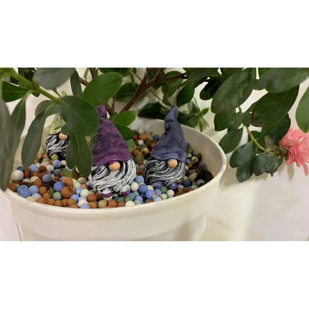 Whimsical Mini Gnome Figurines - 5-Piece Set for Indoor and Outdoor Use